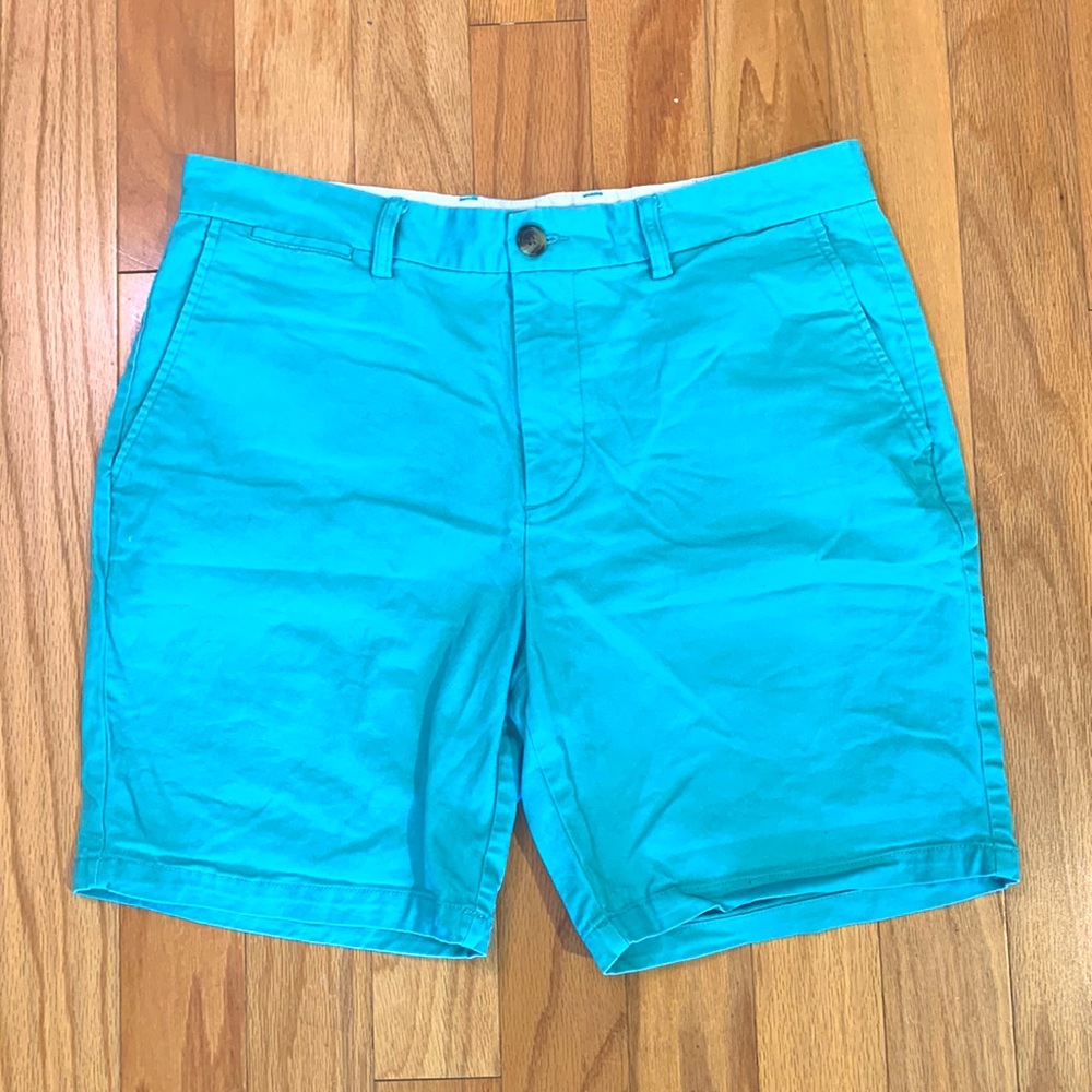 Turquoise blue shorts (32” waist, 8-9” inseam)